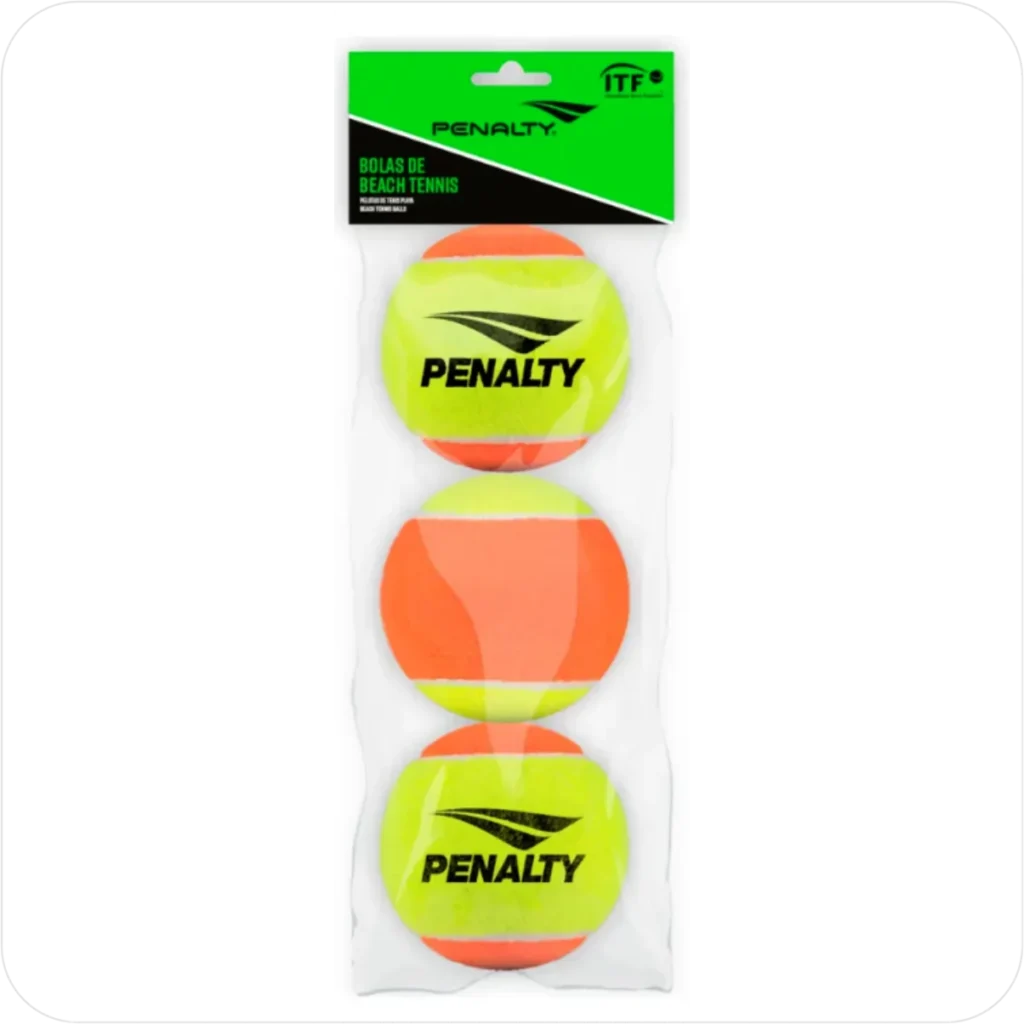 Kit com 3 Bolas de Beach Tennis Penalty Stage 2