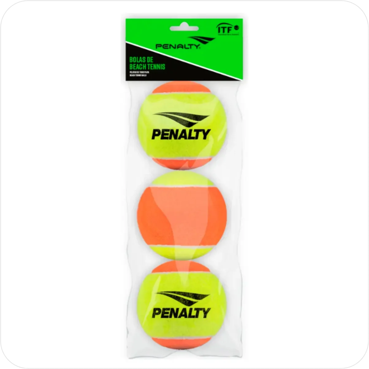 Kit com 3 Bolas de Beach Tennis Penalty Stage 2